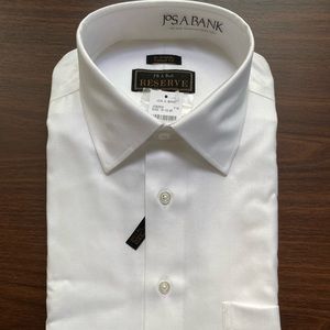 Jos. A Bank Reserve White Dress Shirt New with Tags 16 & 1/2 35 Egyptian Cotton